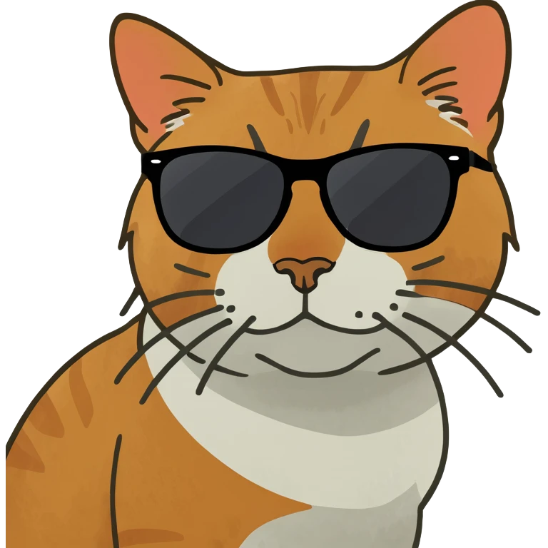 Cat with sunglasses emoji