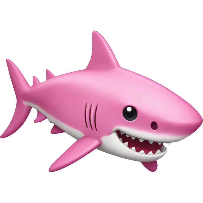 Pink shark emoji