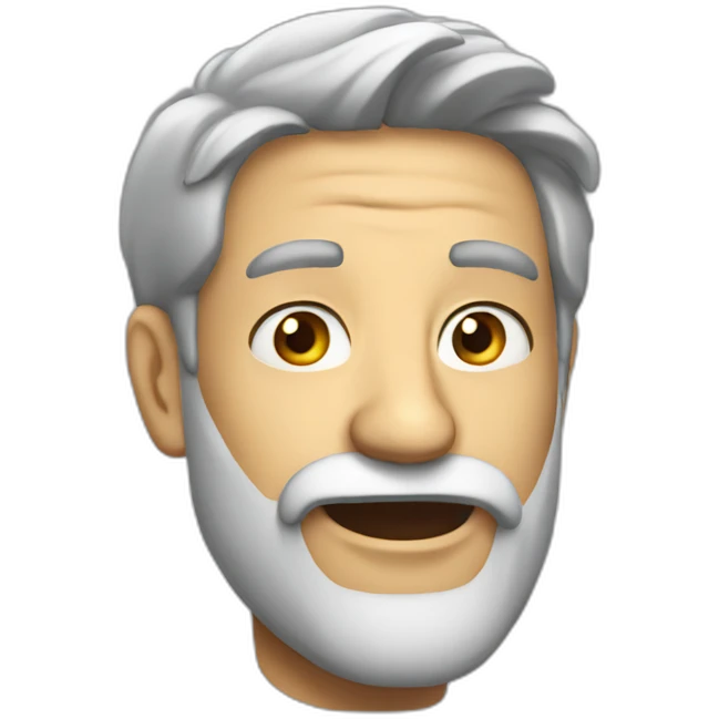 man grey beard surprised emoji
