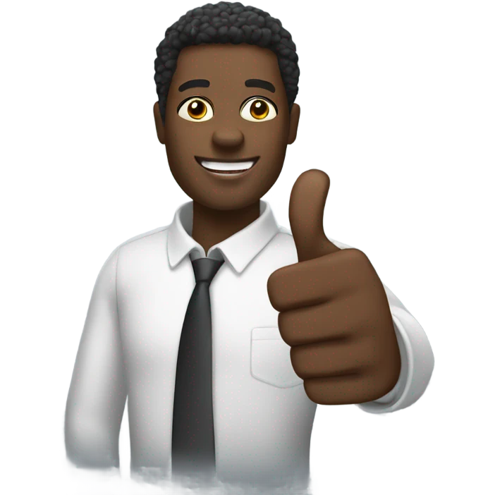 Black man thumbs up emoji