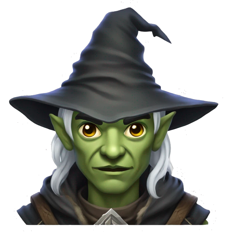 half-orc male wizard necromancer emoji