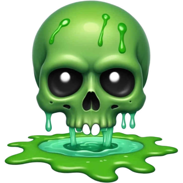 Green Slime Pool, in the style of your bleeding skull art. emoji