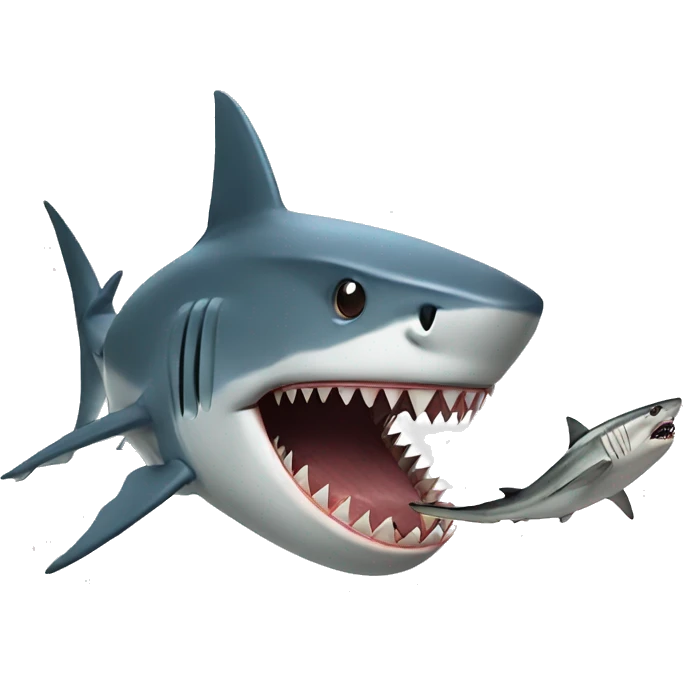 Shark eating fish  emoji