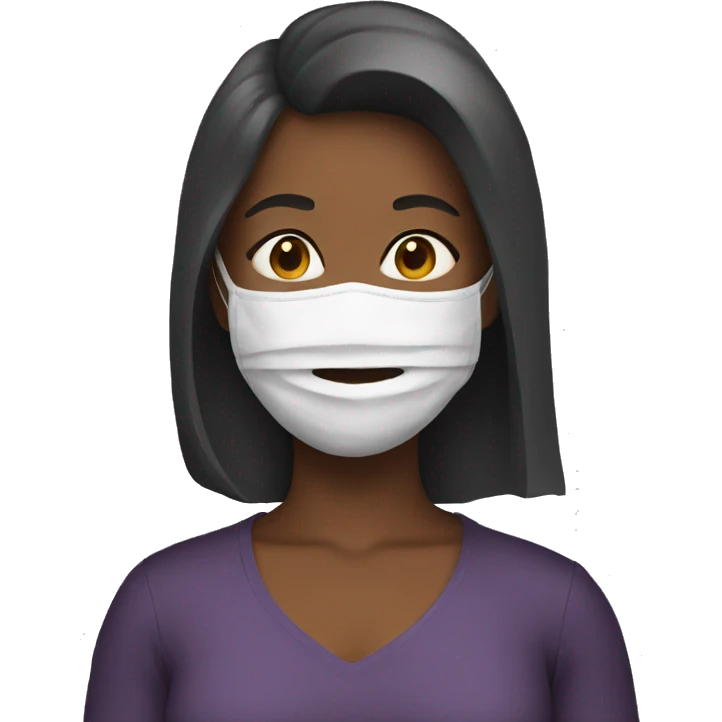woman with a mask emoji