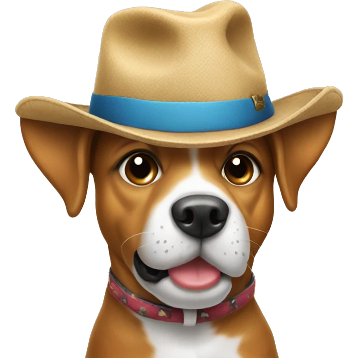 Funny dog with a hat emoji
