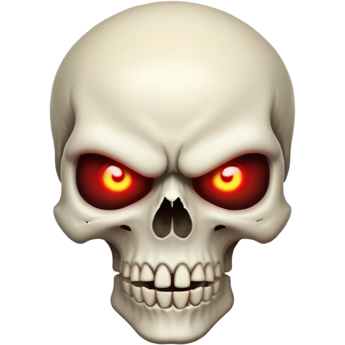 Angry skull emoji