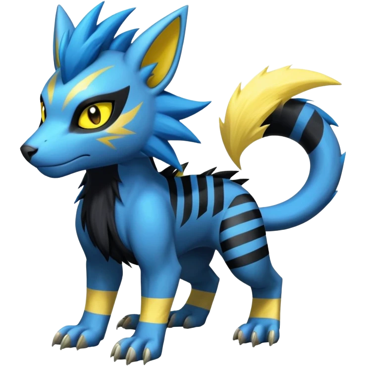 Manectric-Luxray-Draco-Fakémon-hybrid-creature (full body), 4 legs emoji