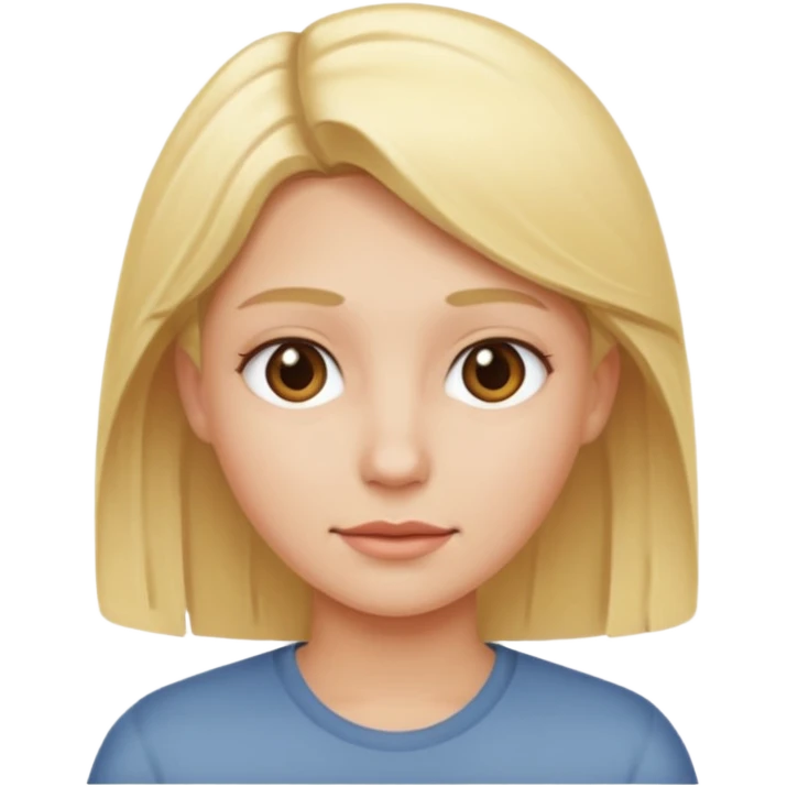 Blonde and white emoji
