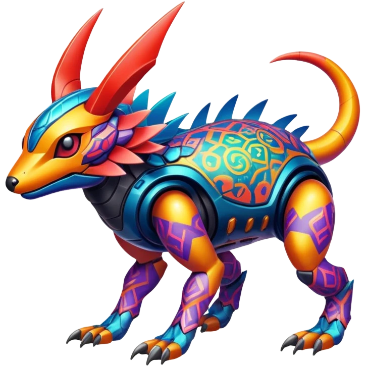  exotic tropical cyber-Protogen-Fakémon-Pokémon-Vernid-creature emoji