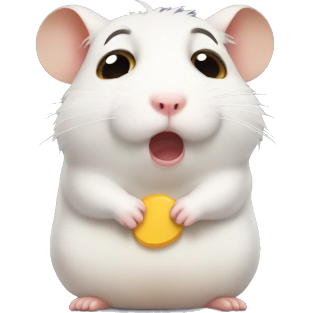 Sad hamster is crying emoji