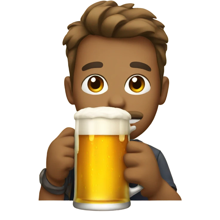 Drinking beer emoji