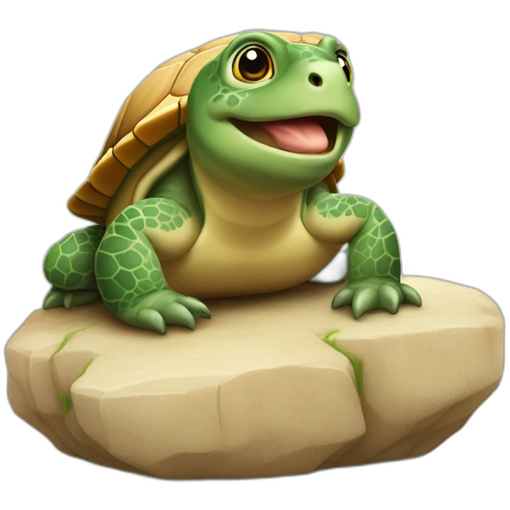Tortue sur loutre emoji