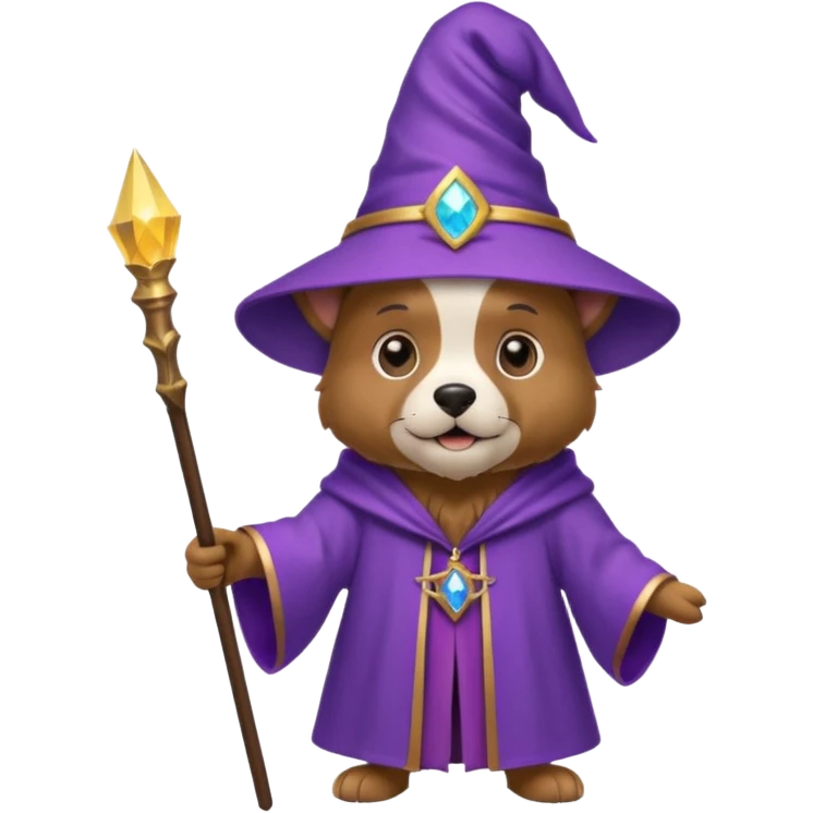 Dog wizard emoji