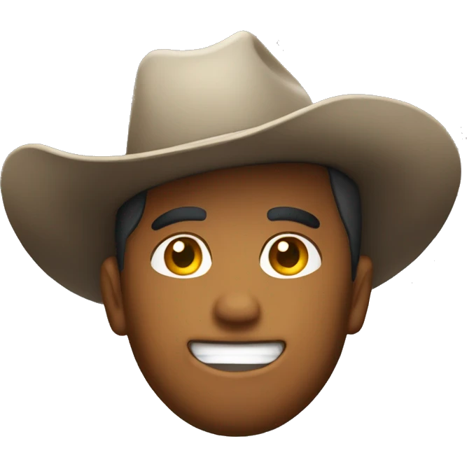  head wearing cowboy hat emoji