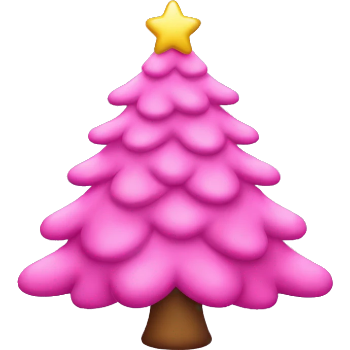 Pink Christmas tree emoji