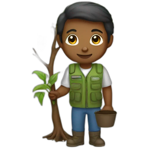nature activist planting emoji