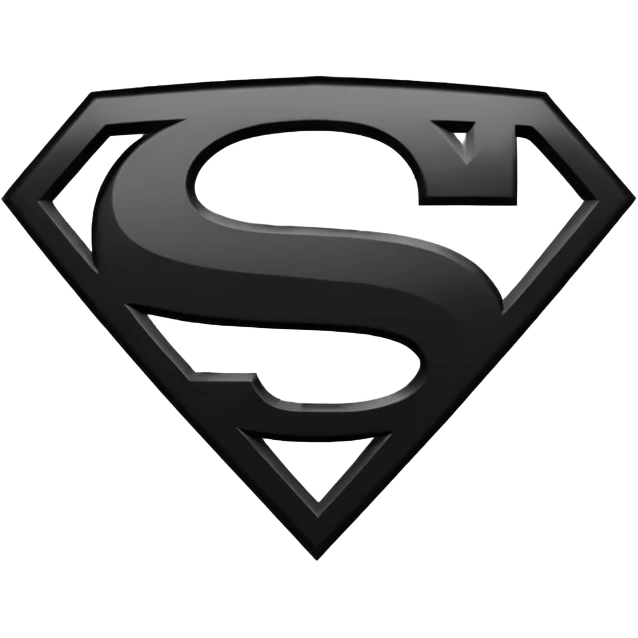 Superman Symbol batman v superman black white emoji