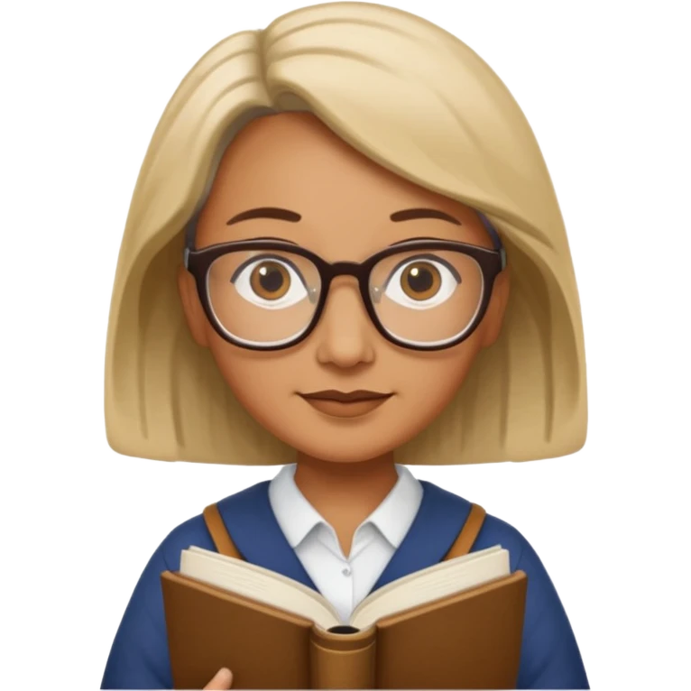 middle aged, The wise librarian emoji