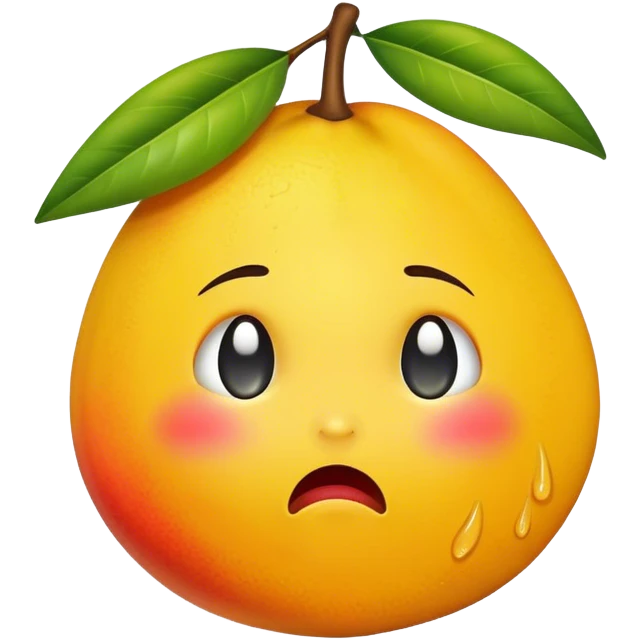 a crying mango emoji