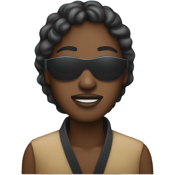Black woman and man blind fold emoji