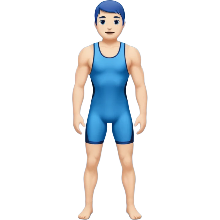 blue wrestling singlet emoji