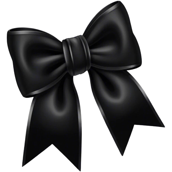 Black velvet bow  emoji