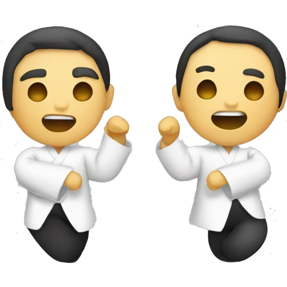 two Asian tai chi emoji
