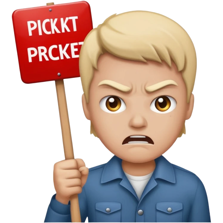 revolution, mass protests, violence, picket movement emoji