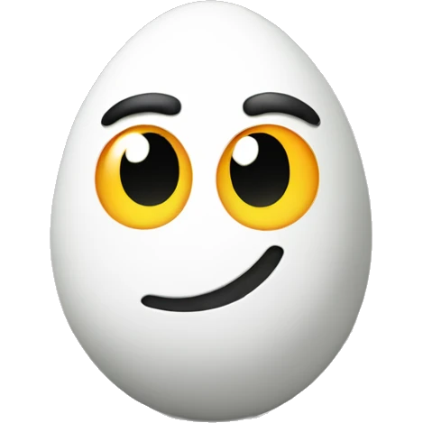 cool happy egg with eyebrows emoji