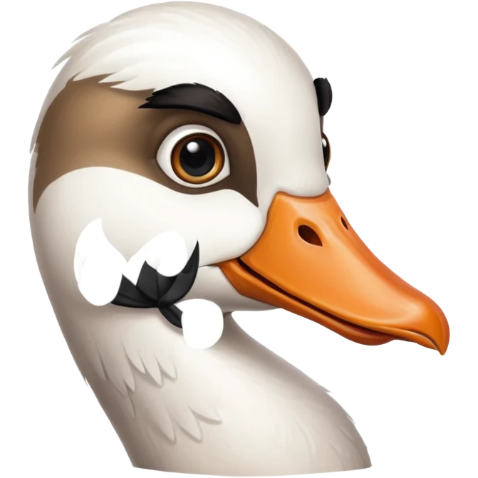 goose with mustache emoji