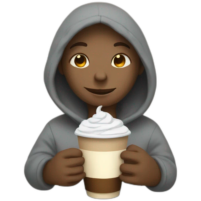 Cuddles with cold coffee  emoji