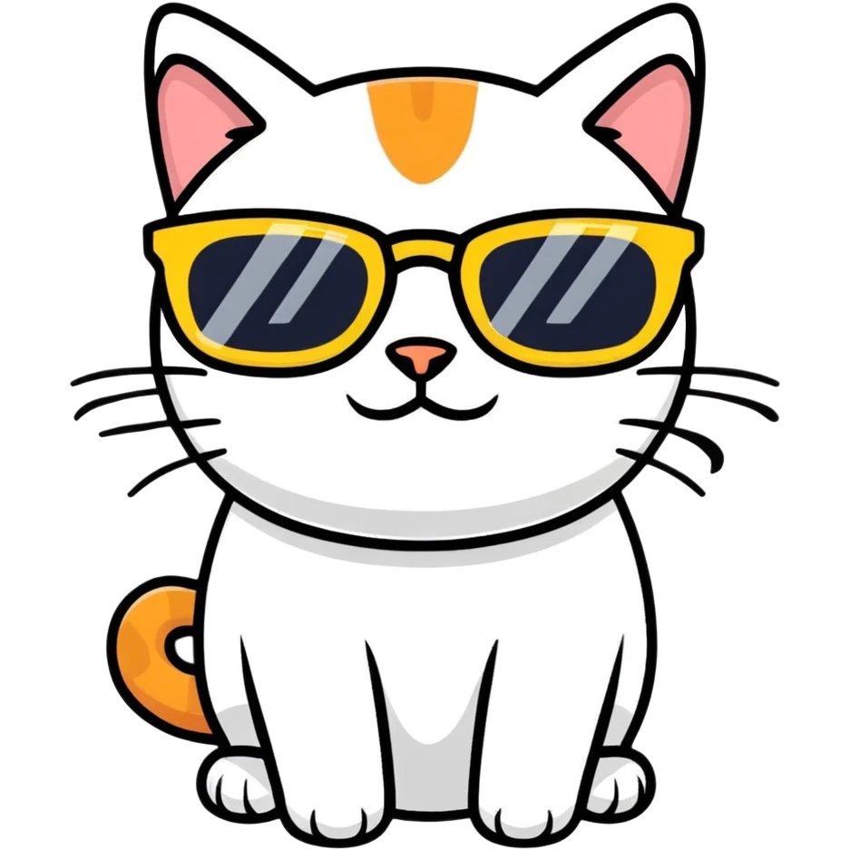 Cat with sunglasses emoji