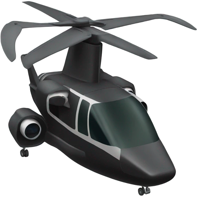 Evtol aircraft black emoji