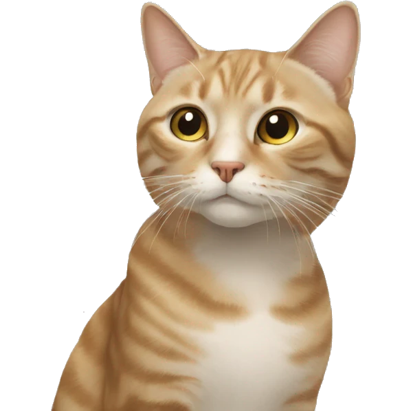 cat in front of a fan emoji