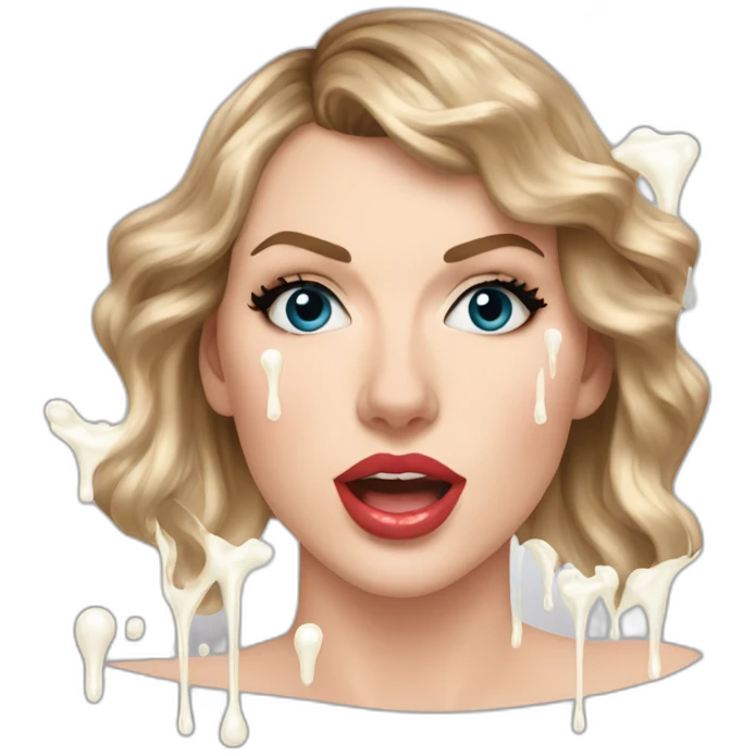 taylor-swift-selfie-milk-on-face-dripping emoji