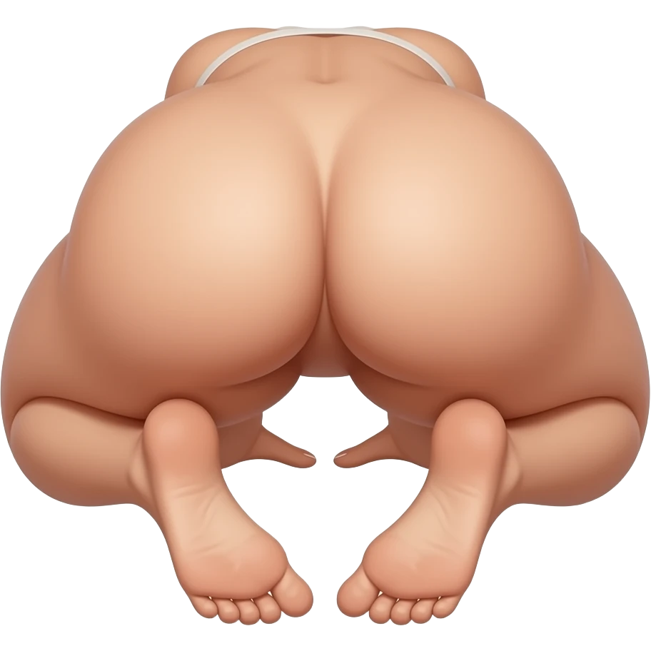 sex postion naked view from behind with detail women on knees face on the floor ass high in the air spreading vagina with fingers emoji