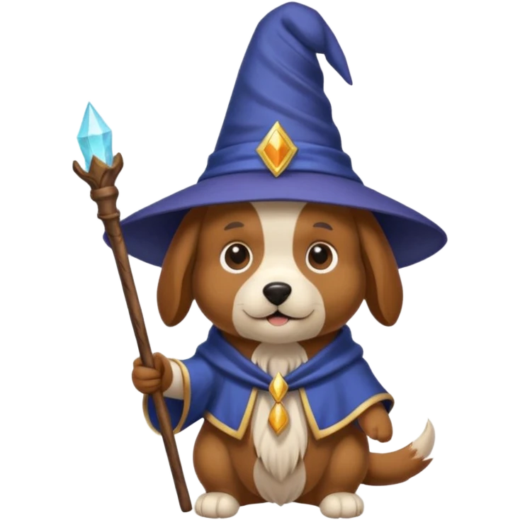 Dog wizard emoji