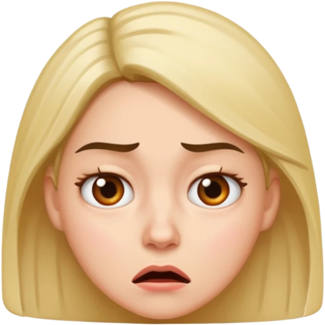Annoyed confused and weirided out woman huhhh? emoji