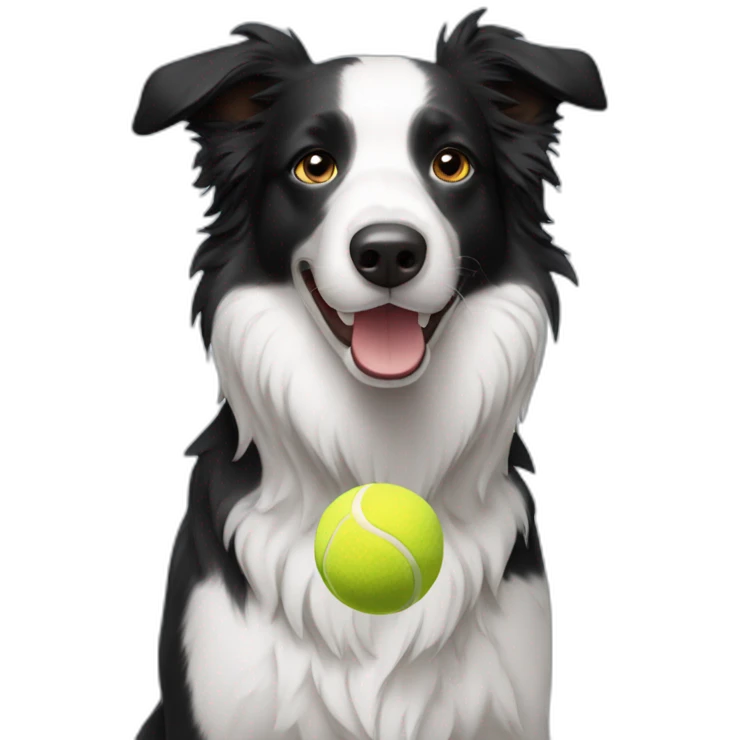 Border Collie tennis emoji