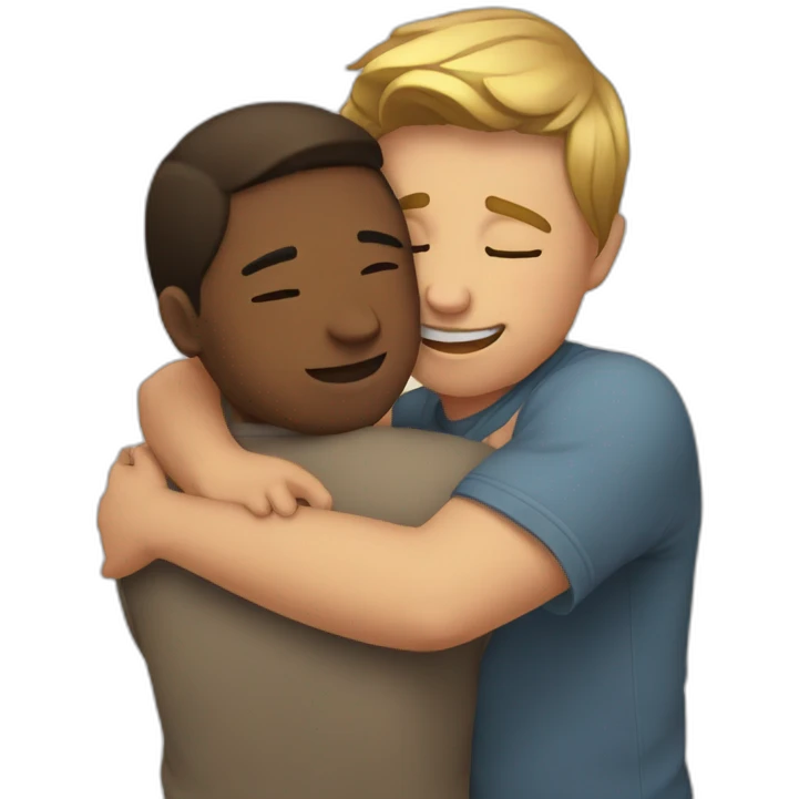Cute hug emoji