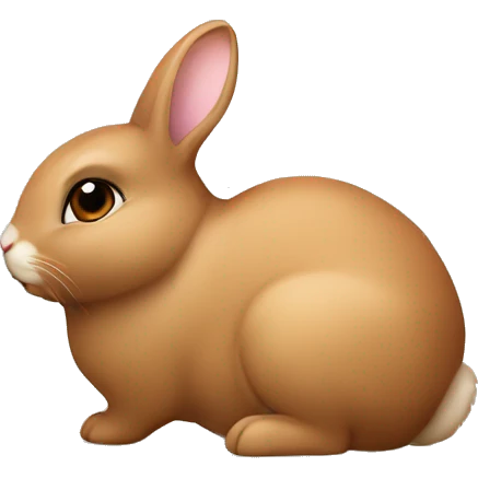 make an emoji that looks like this bunny 🐰 but a brown bunny instead of white emoji
