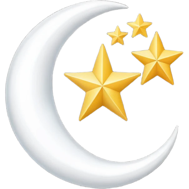 Symbole sobre lune et étoile algerie emoji