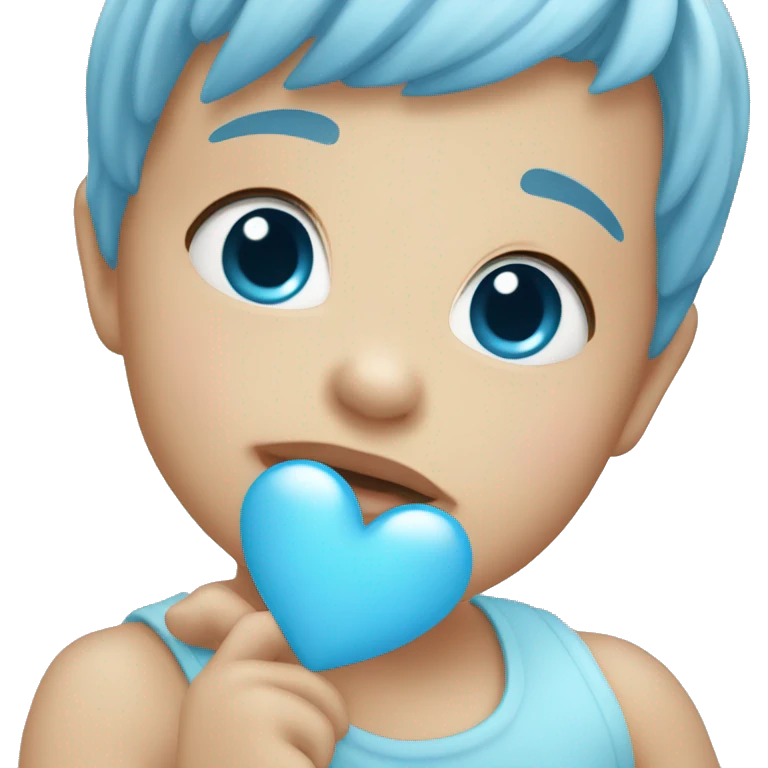 Baby blue heart emoji