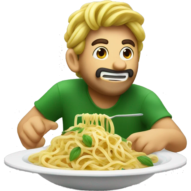 luigy eating spaguetti emoji