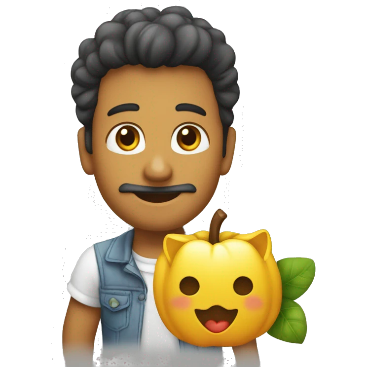 Coração com chifre e rabinho emoji