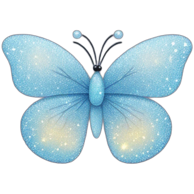 ice glitter butterfly emoji