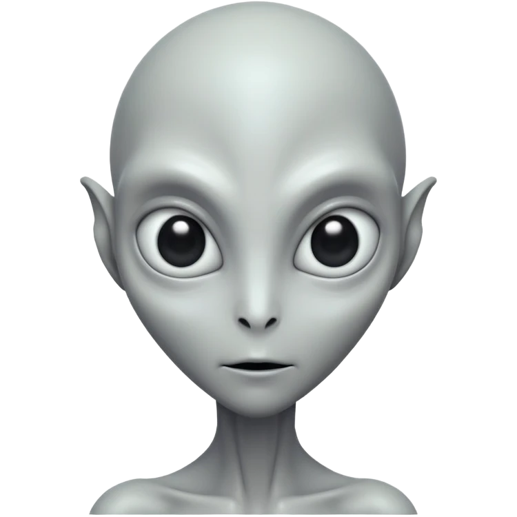 Grey alien emoji