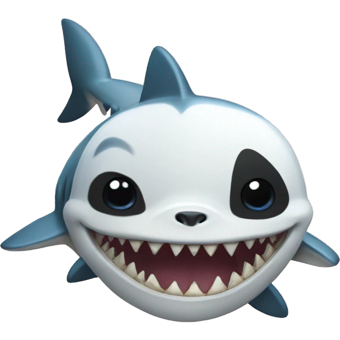 Shark eating panda emoji
