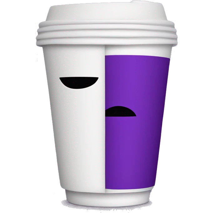 double cup stacked togheter with purple drink and white cu emoji