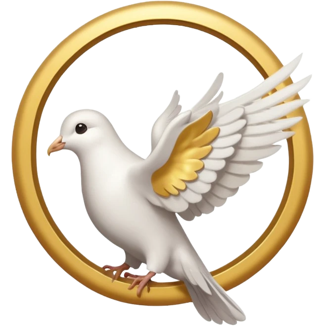 Dove with halo emoji